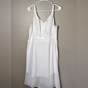 Women's Dressever Smocked White Summer Cocktail Dress, Size XXL